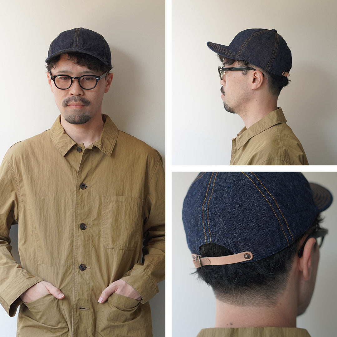 Gorra de ala larga de mezclilla de orillo SUPERIOR / 10 oz