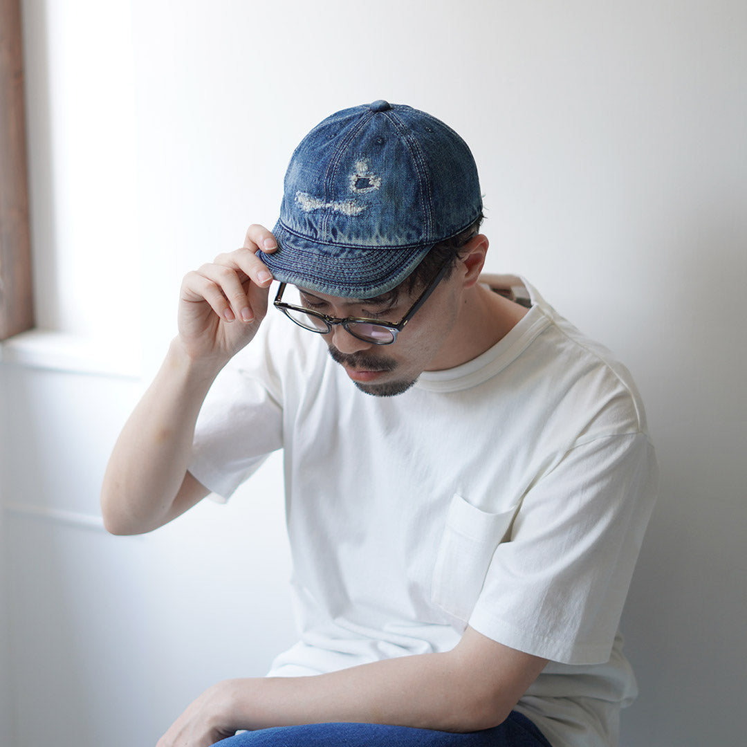 高/镶边牛仔改造帽