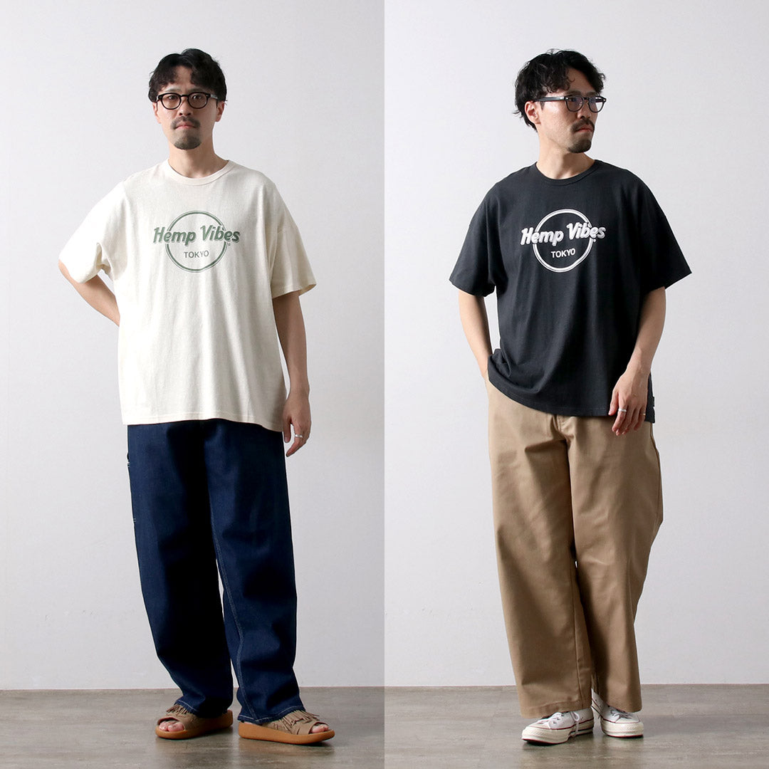 GOHEMP / Hemp Vibes 印花基本款宽幅 T 恤