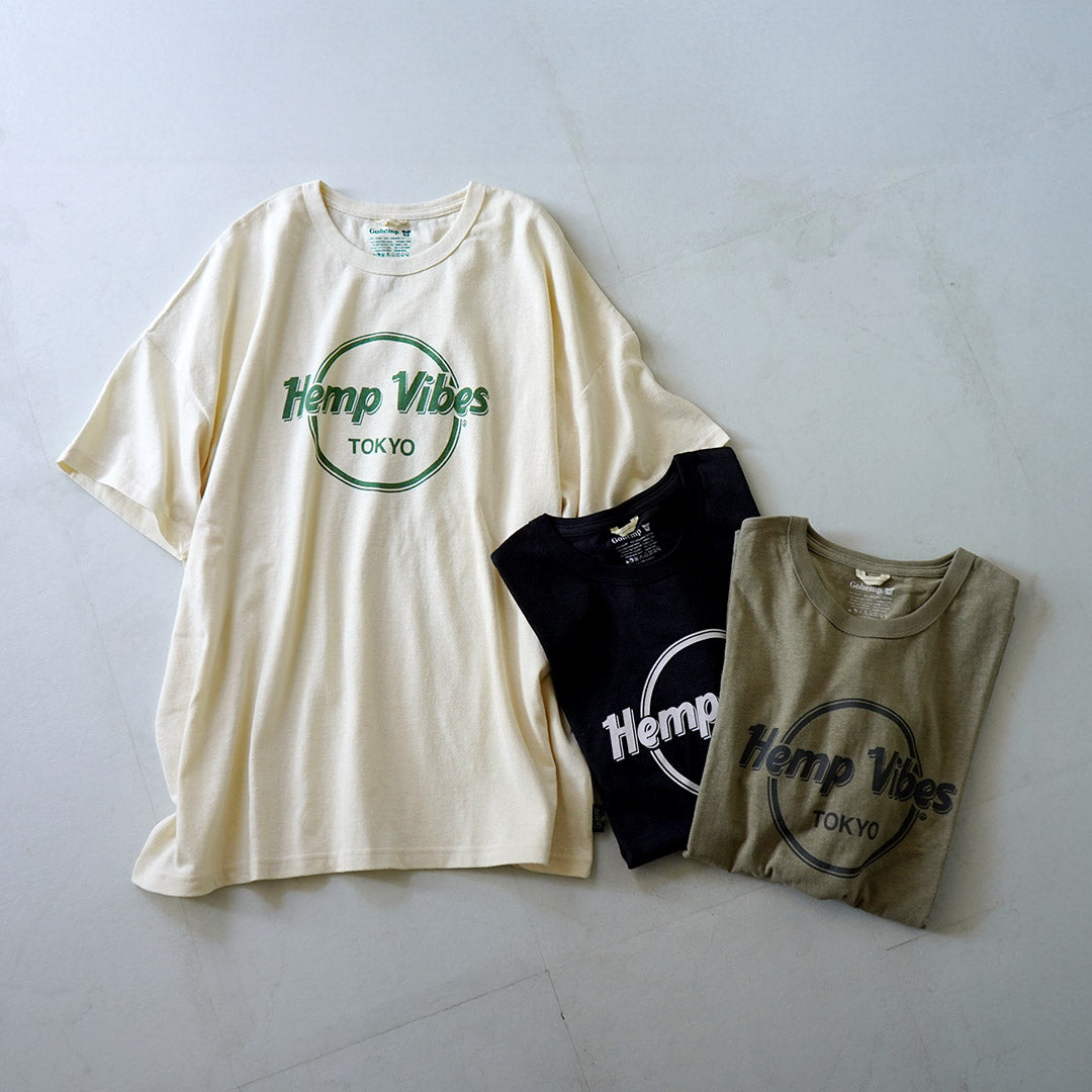 GOHEMP / Hemp Vibes 印花基本款宽幅 T 恤