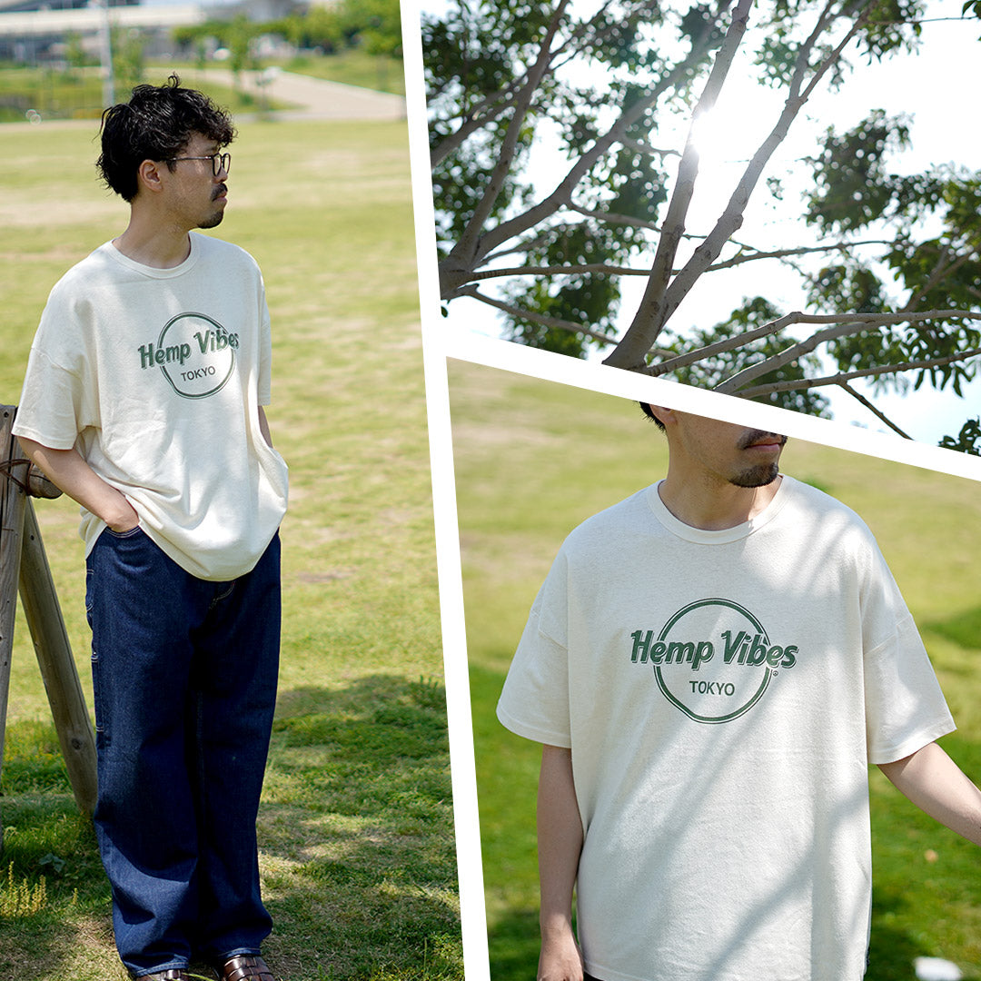 GOHEMP / Hemp Vibes 印花基本款宽幅 T 恤