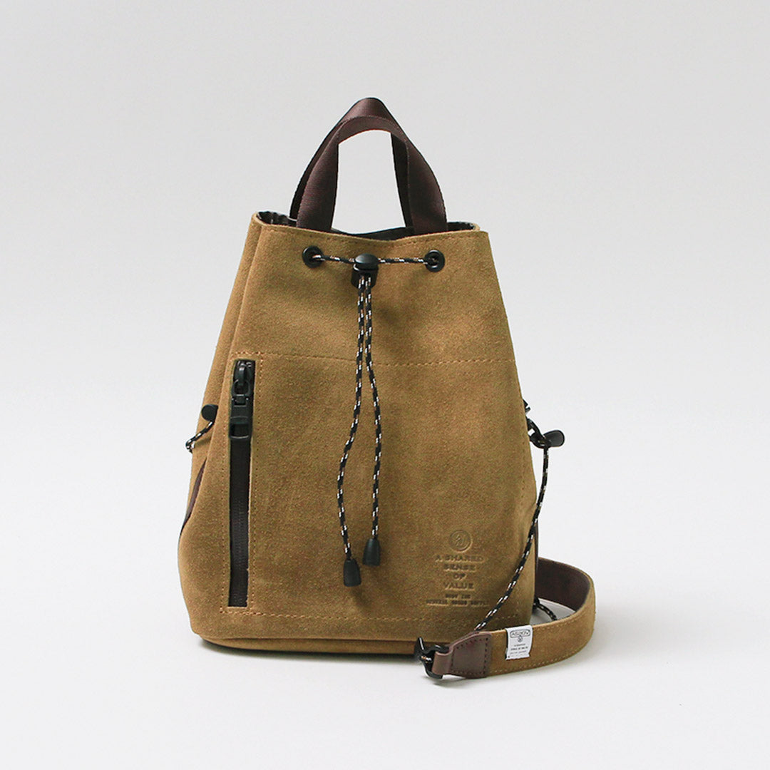 AS2OV / Water-Repellent Suede Drawstring Bag