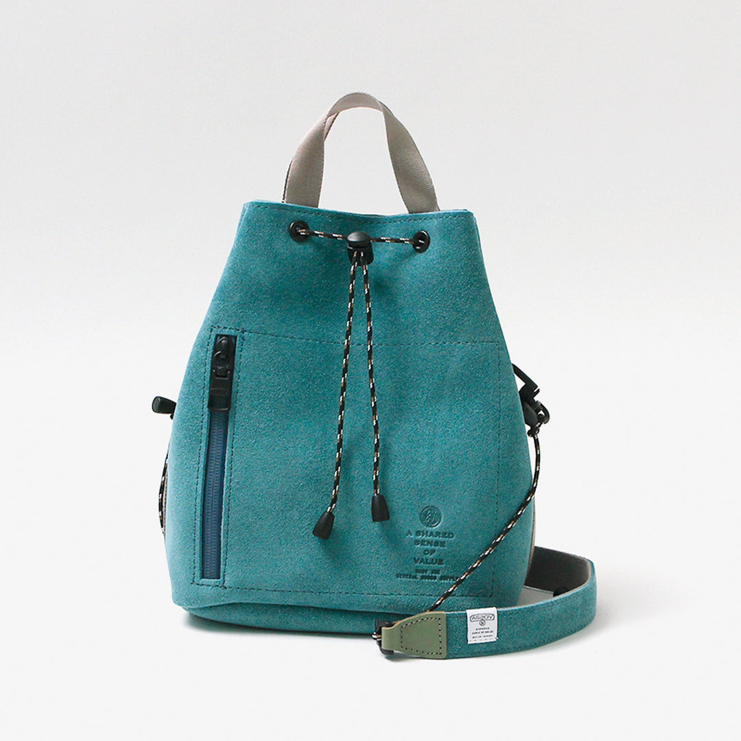 AS2OV / Water-Repellent Suede Drawstring Bag