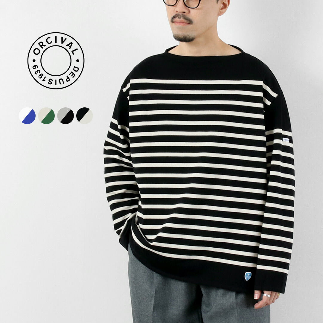 ORCIVAL / 릴랙스핏 보트넥 긴팔 풀오버