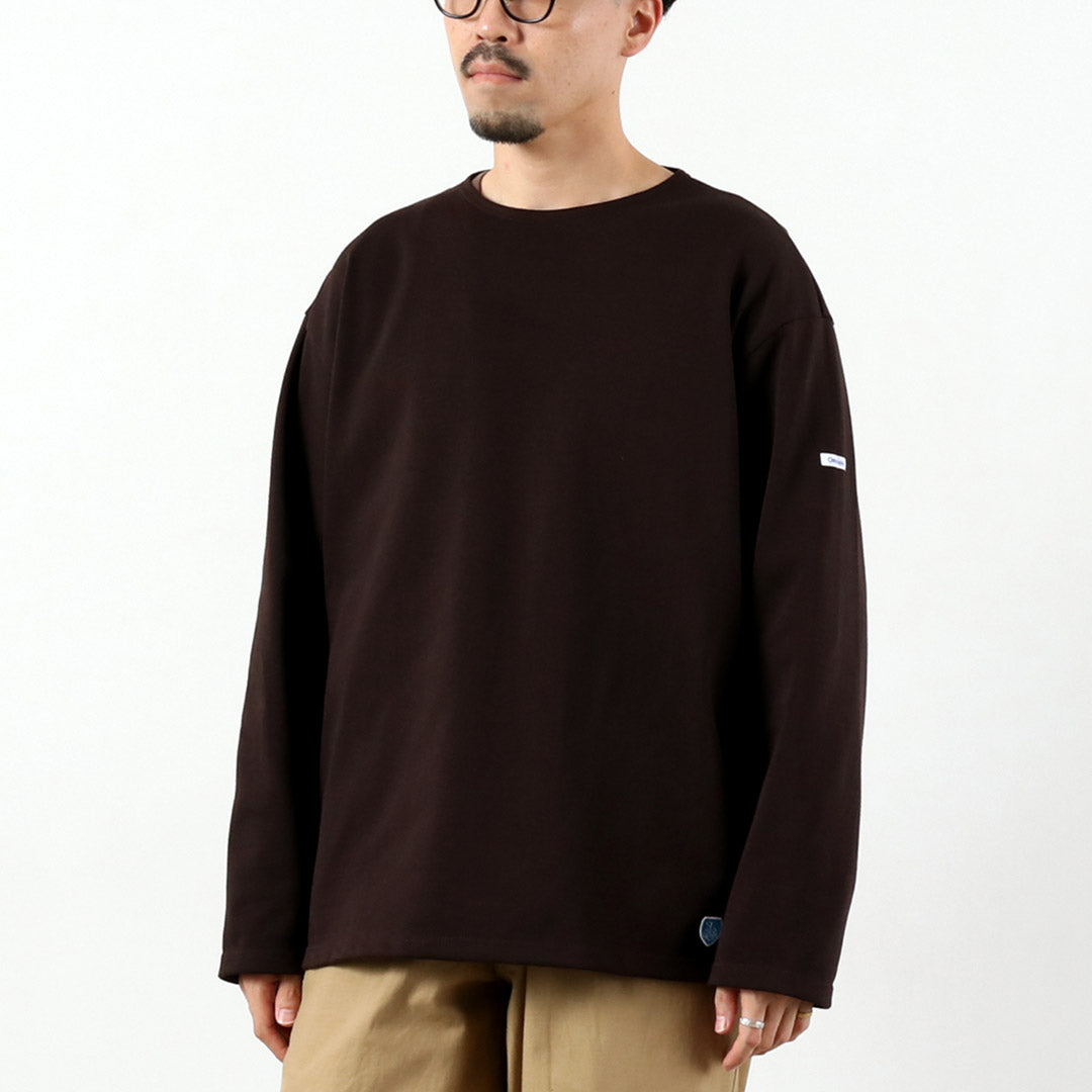 ORCIVAL / Jersey liso de manga larga con cuello redondo