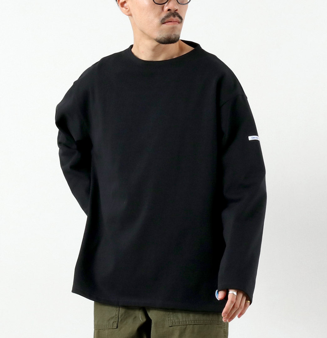 ORCIVAL / Jersey liso de manga larga con cuello redondo