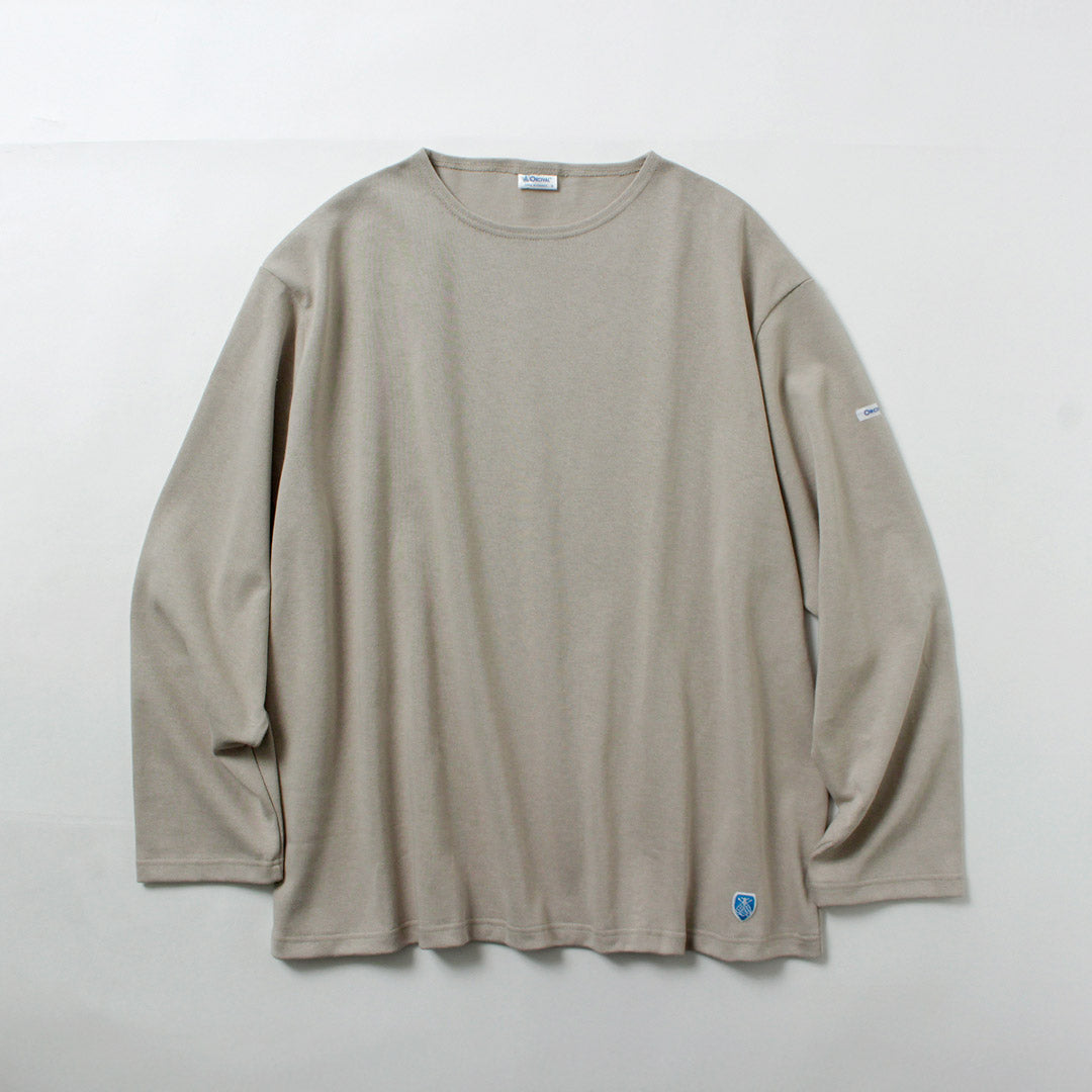 ORCIVAL / Jersey liso de manga larga con cuello redondo