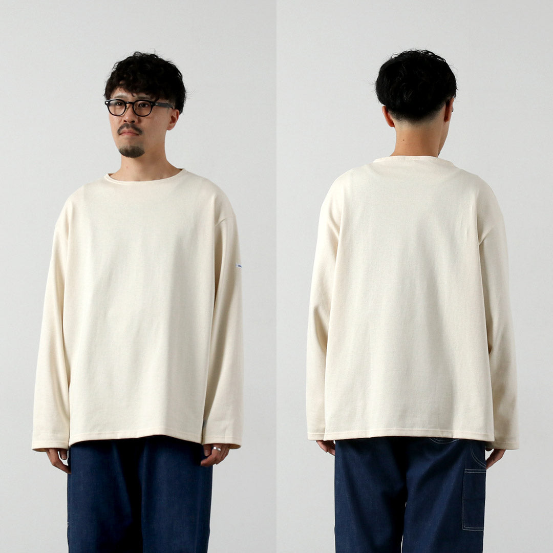ORCIVAL / Jersey liso de manga larga con cuello redondo