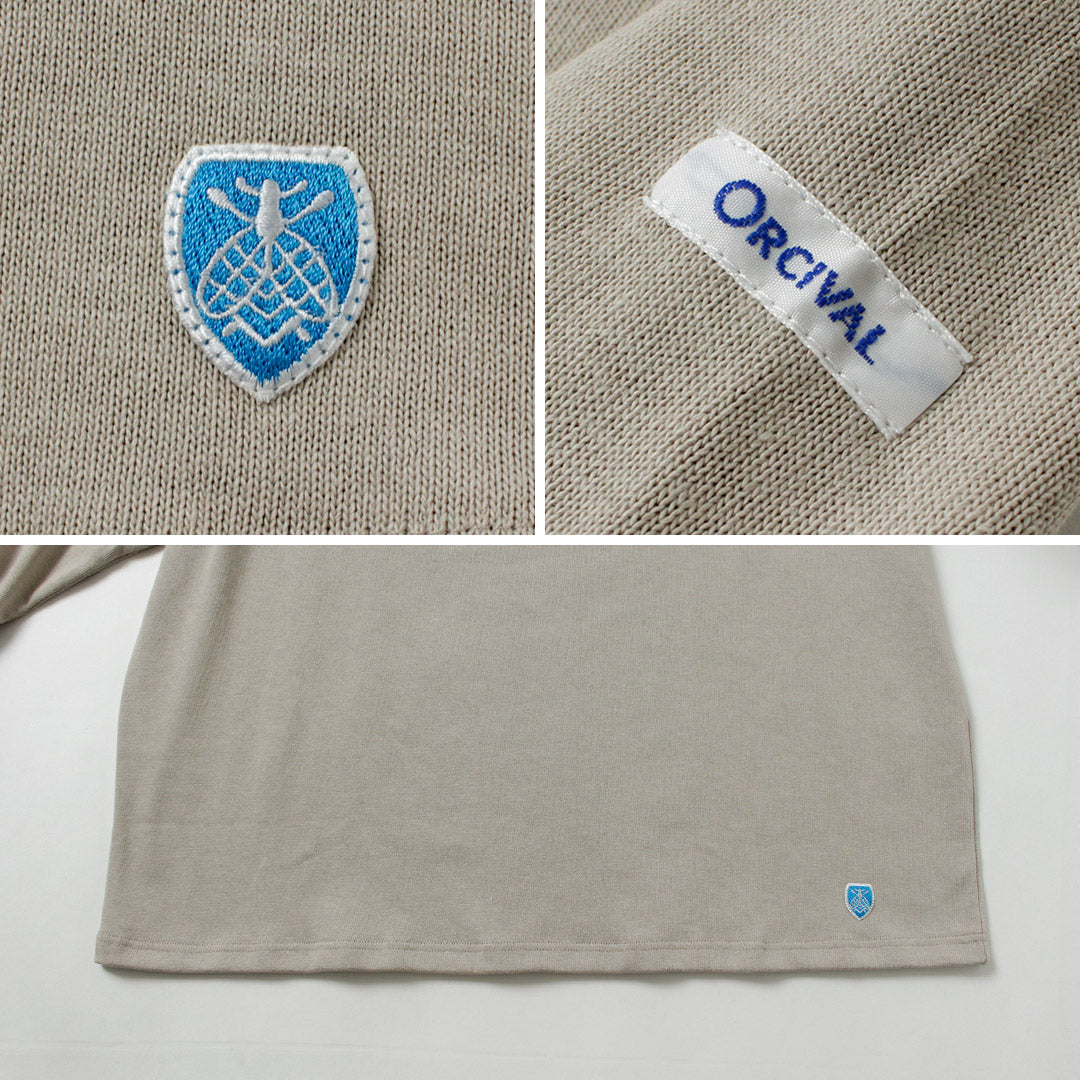 ORCIVAL / Jersey liso de manga larga con cuello redondo