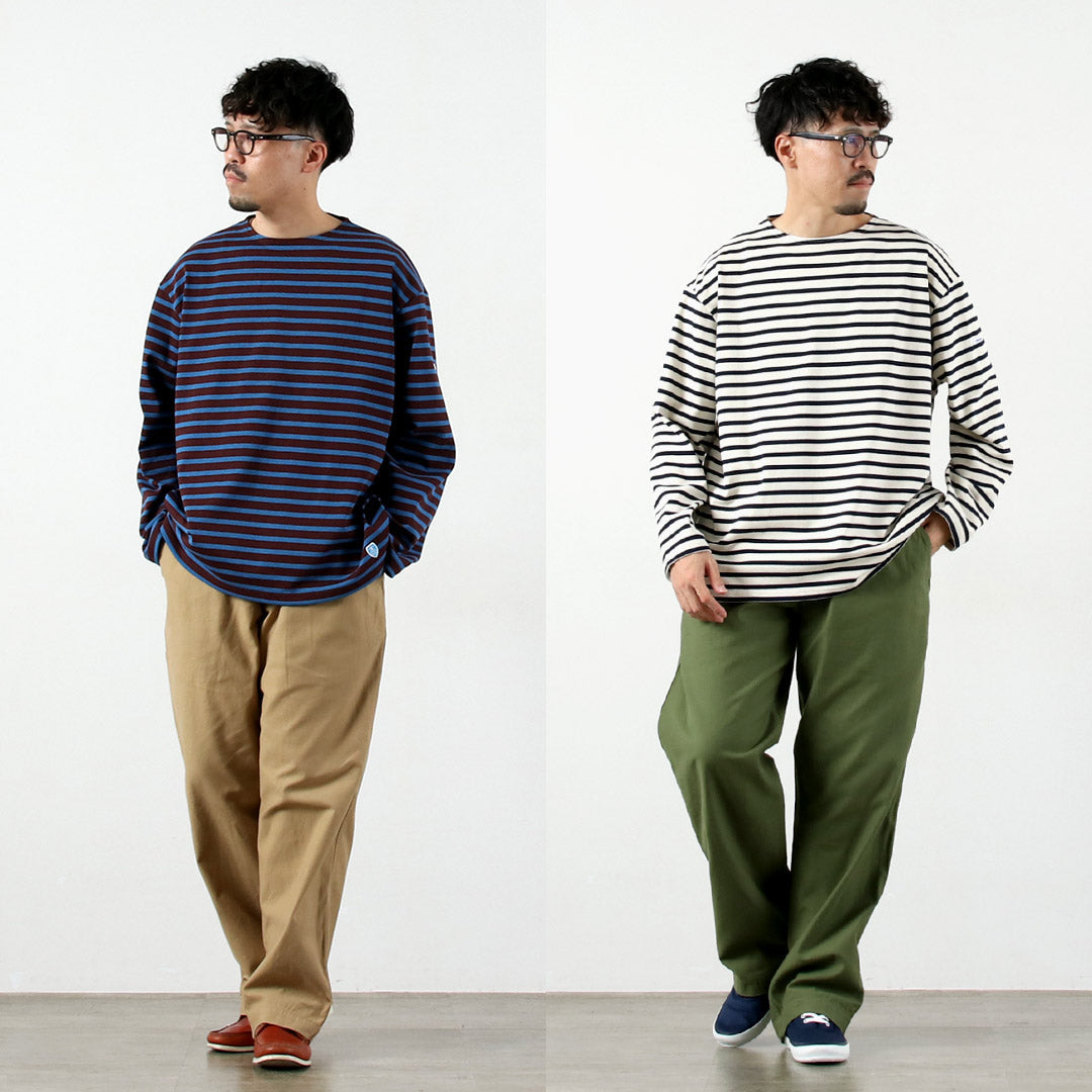 ORCIVAL / 條紋圓領長袖套頭衫