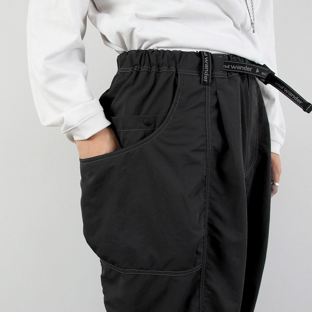 AND WANDER / Crinkle Nylon Pants