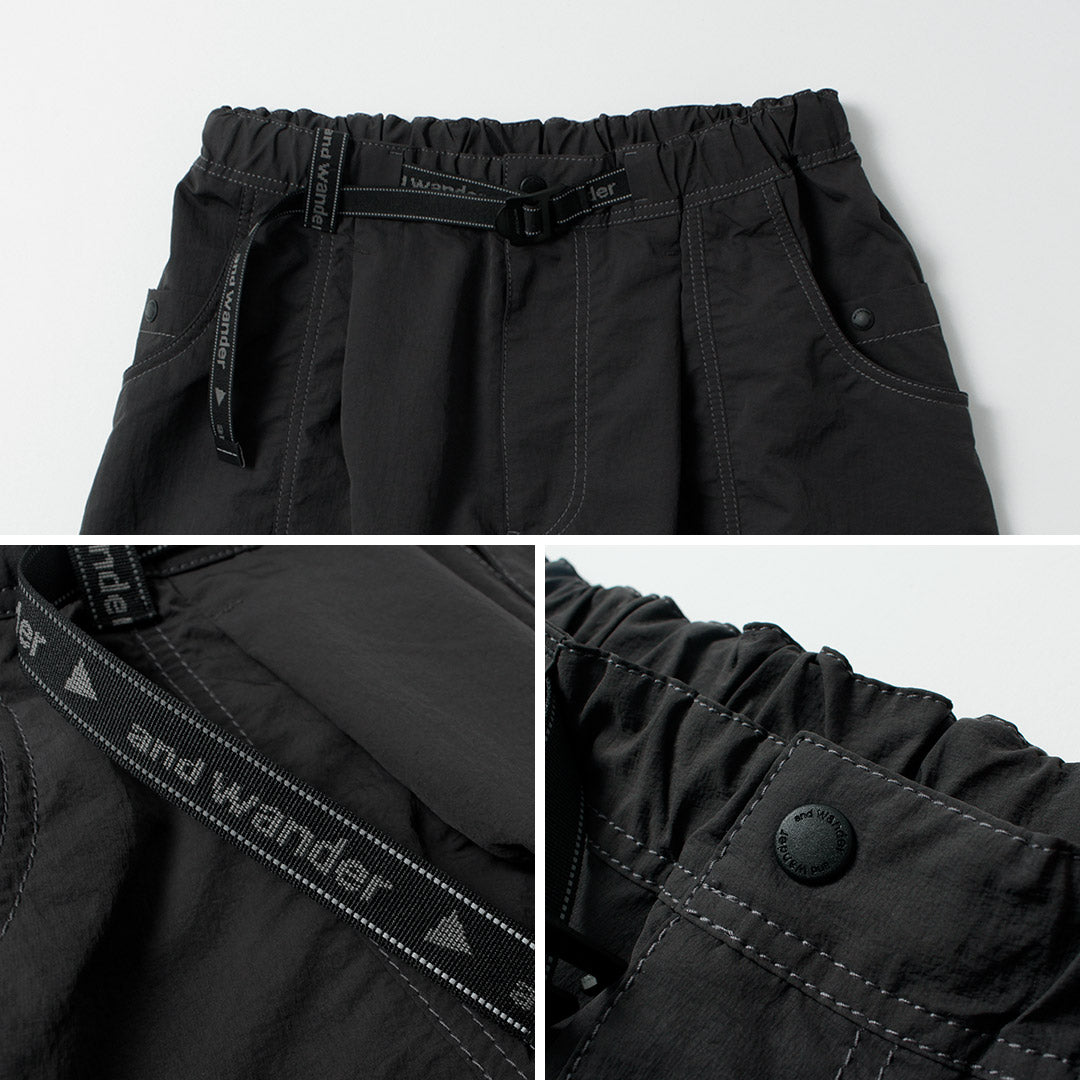 AND WANDER / Crinkle Nylon Pants