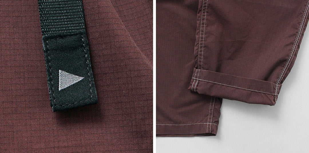 Pantalon d'escalade en nylon et coton de la collaboration AND WANDER / GRAMICCI