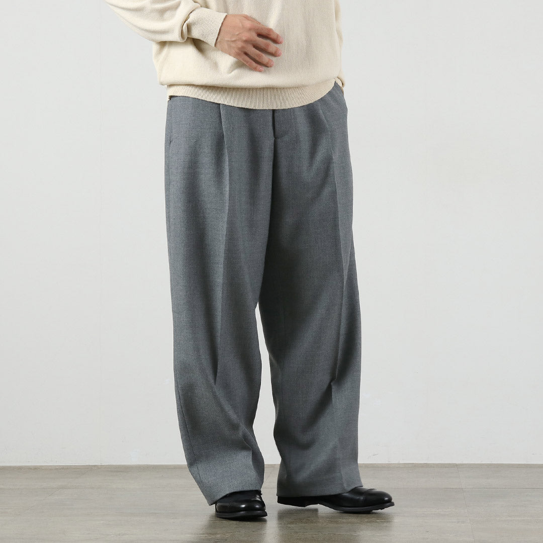 ROPA CLIMA TRADICIONAL / Union Slacks Pantalones semianchos de sarga de lana seca 102L por dentro
