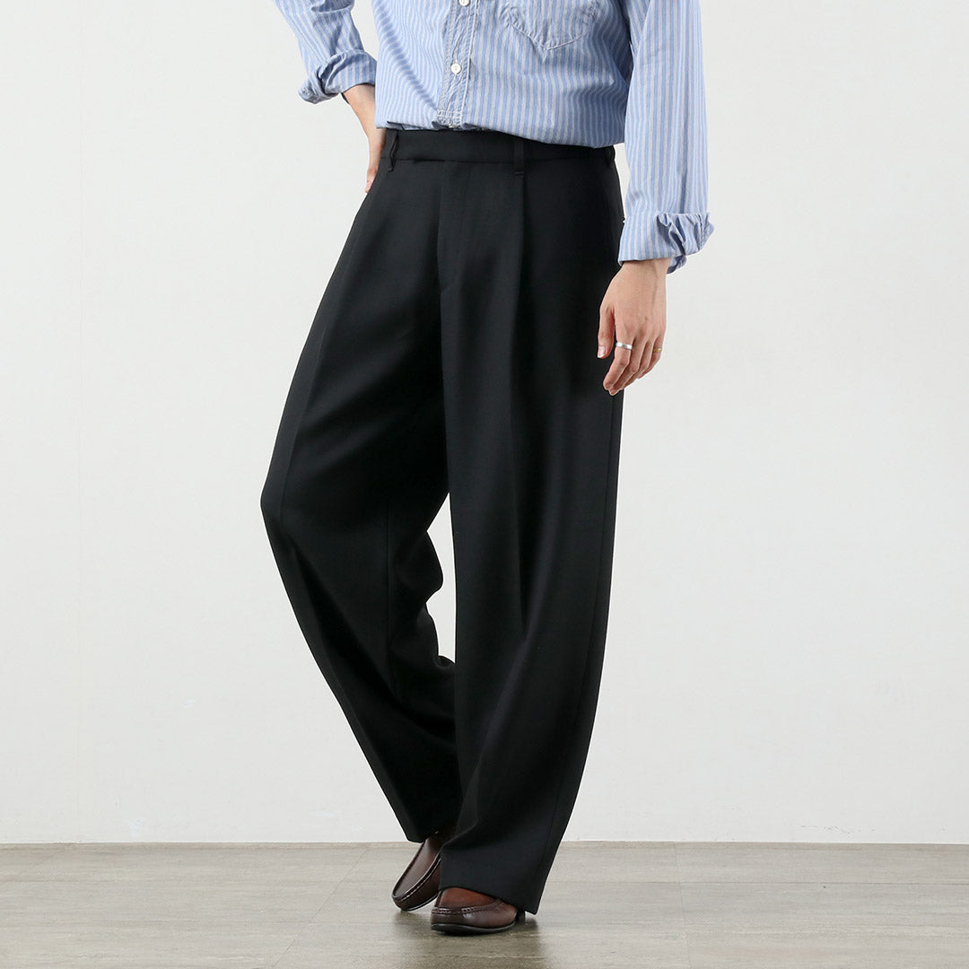 ROPA CLIMA TRADICIONAL / Union Slacks Pantalones semianchos de sarga de lana seca 102L por dentro