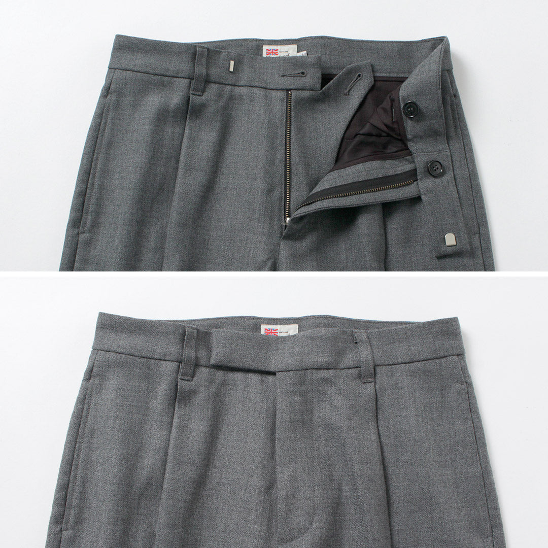 ROPA CLIMA TRADICIONAL / Union Slacks Pantalones semianchos de sarga de lana seca 102L por dentro