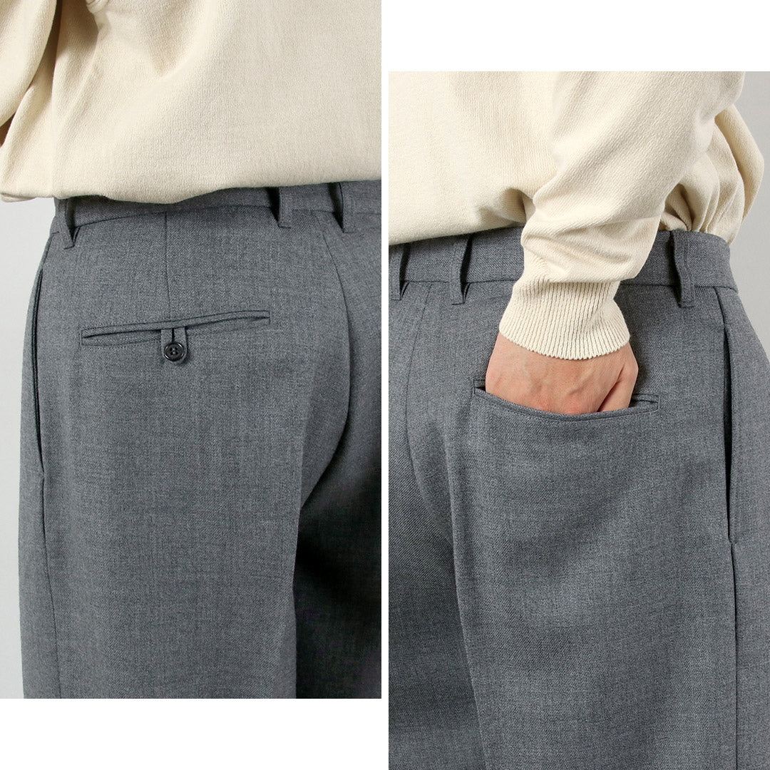 ROPA CLIMA TRADICIONAL / Union Slacks Pantalones semianchos de sarga de lana seca 102L por dentro