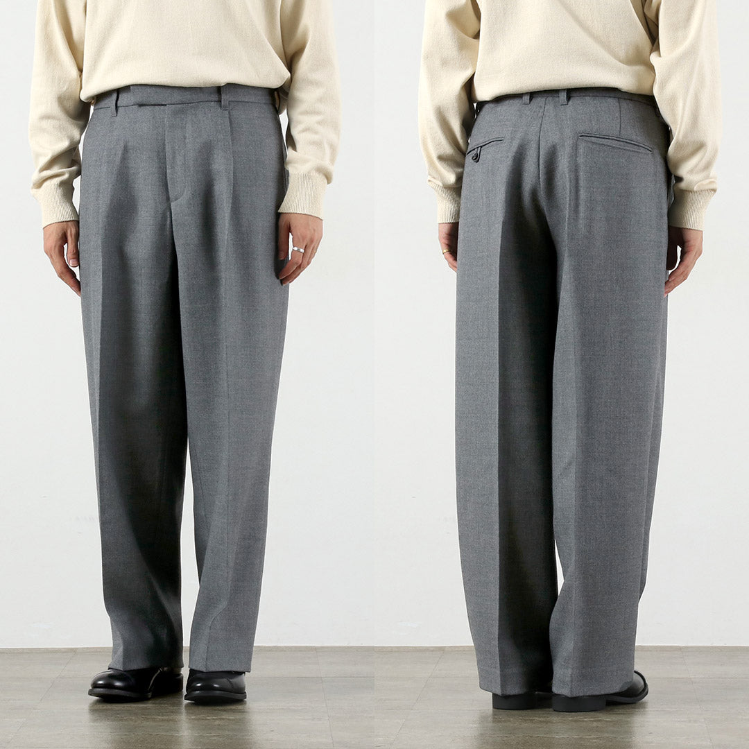 ROPA CLIMA TRADICIONAL / Union Slacks Pantalones semianchos de sarga de lana seca 102L por dentro