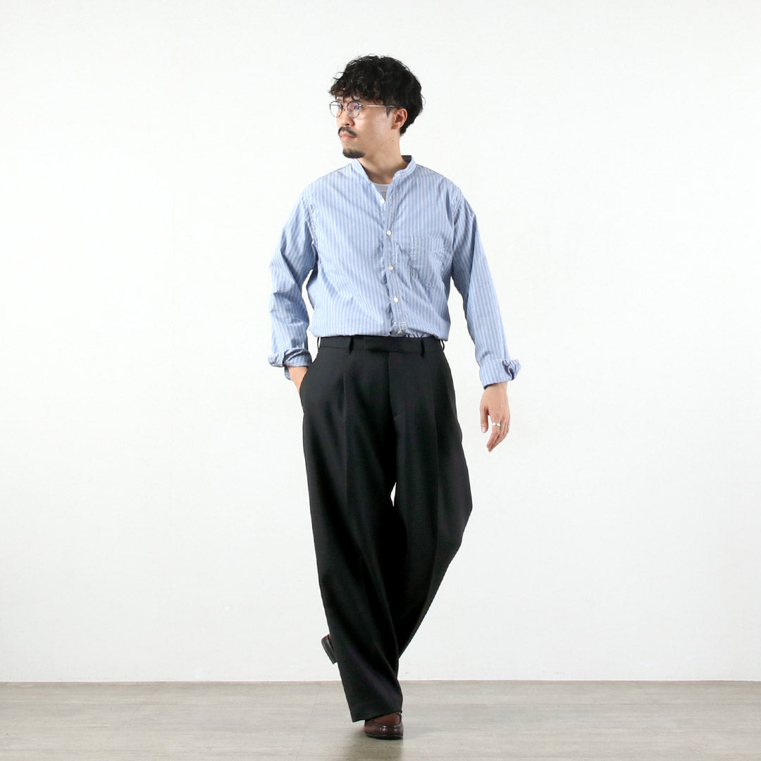 ROPA CLIMA TRADICIONAL / Union Slacks Pantalones semianchos de sarga de lana seca 102L por dentro