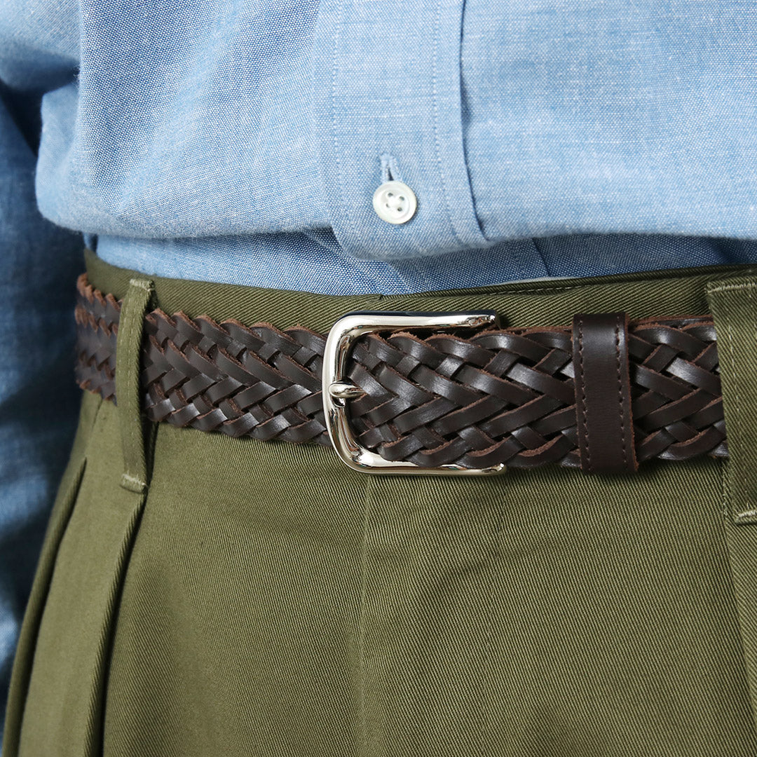 GLENROYAL / Bridle Leather Mesh Belt