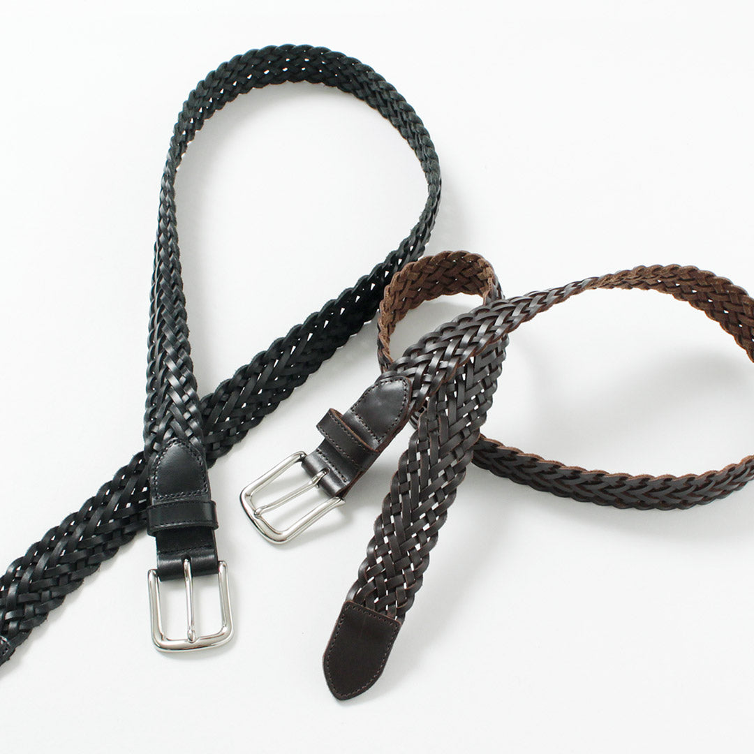 GLENROYAL / Bridle Leather Mesh Belt