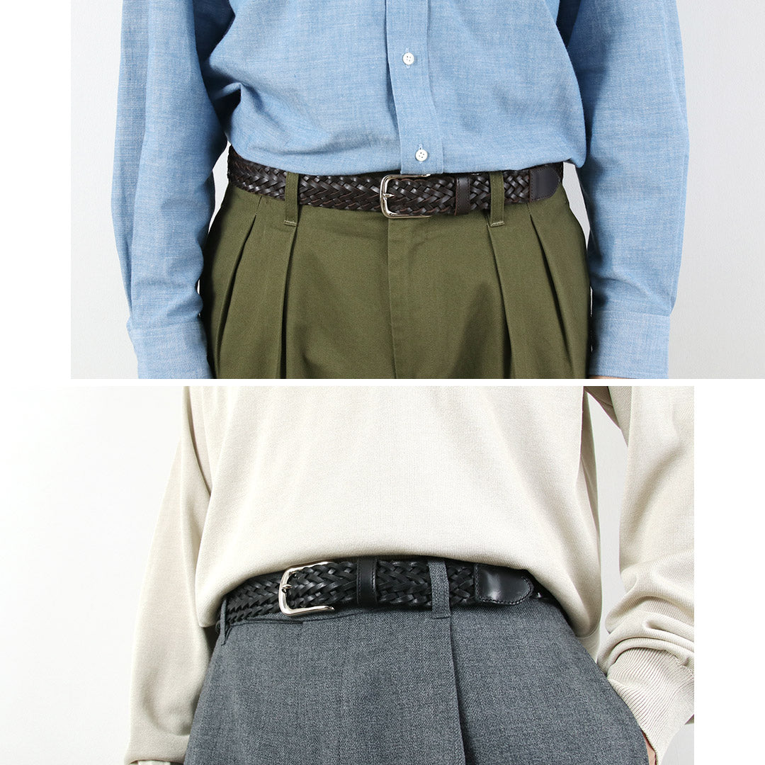 GLENROYAL / Bridle Leather Mesh Belt