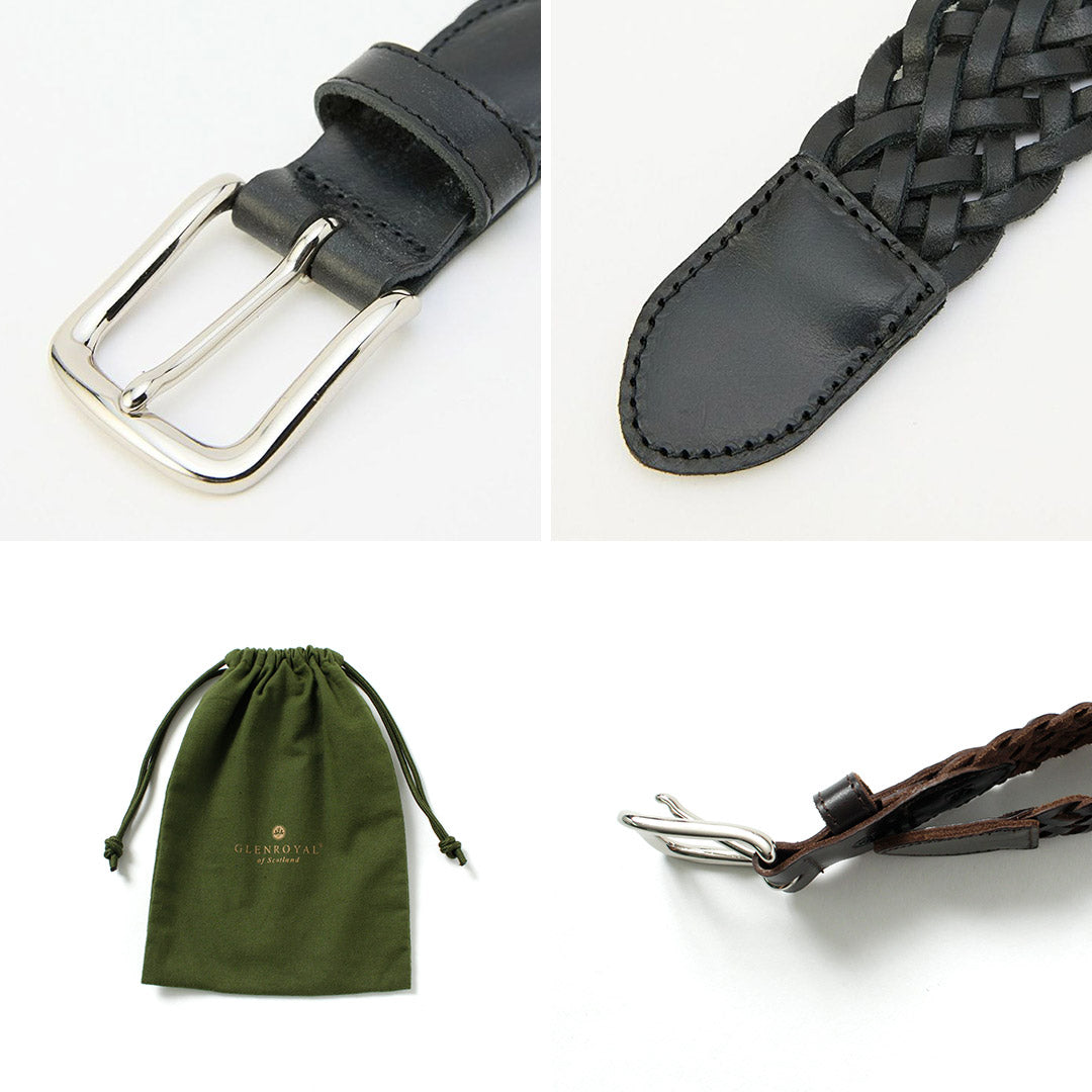 GLENROYAL / Bridle Leather Mesh Belt