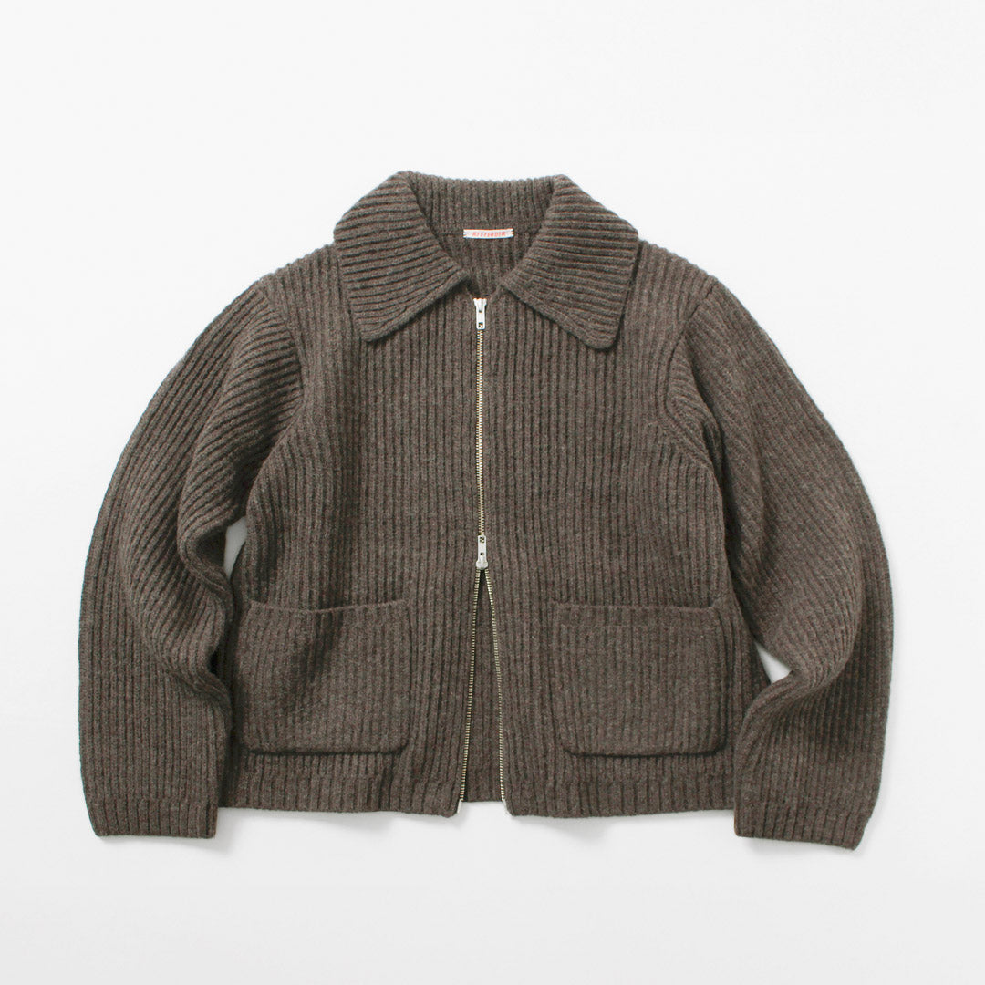 RYE TENDER / Jerome Jacket Full-Zip Knit Blouson
