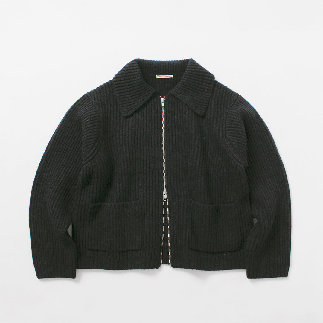 RYE TENDER / Jerome Jacket Full-Zip Knit Blouson