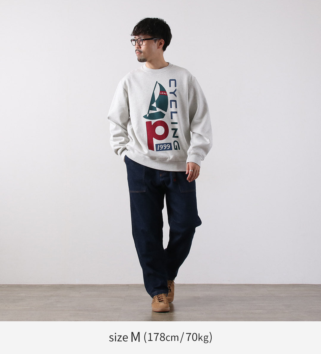 BY PARRA / 帆船自行車圓領運動衫