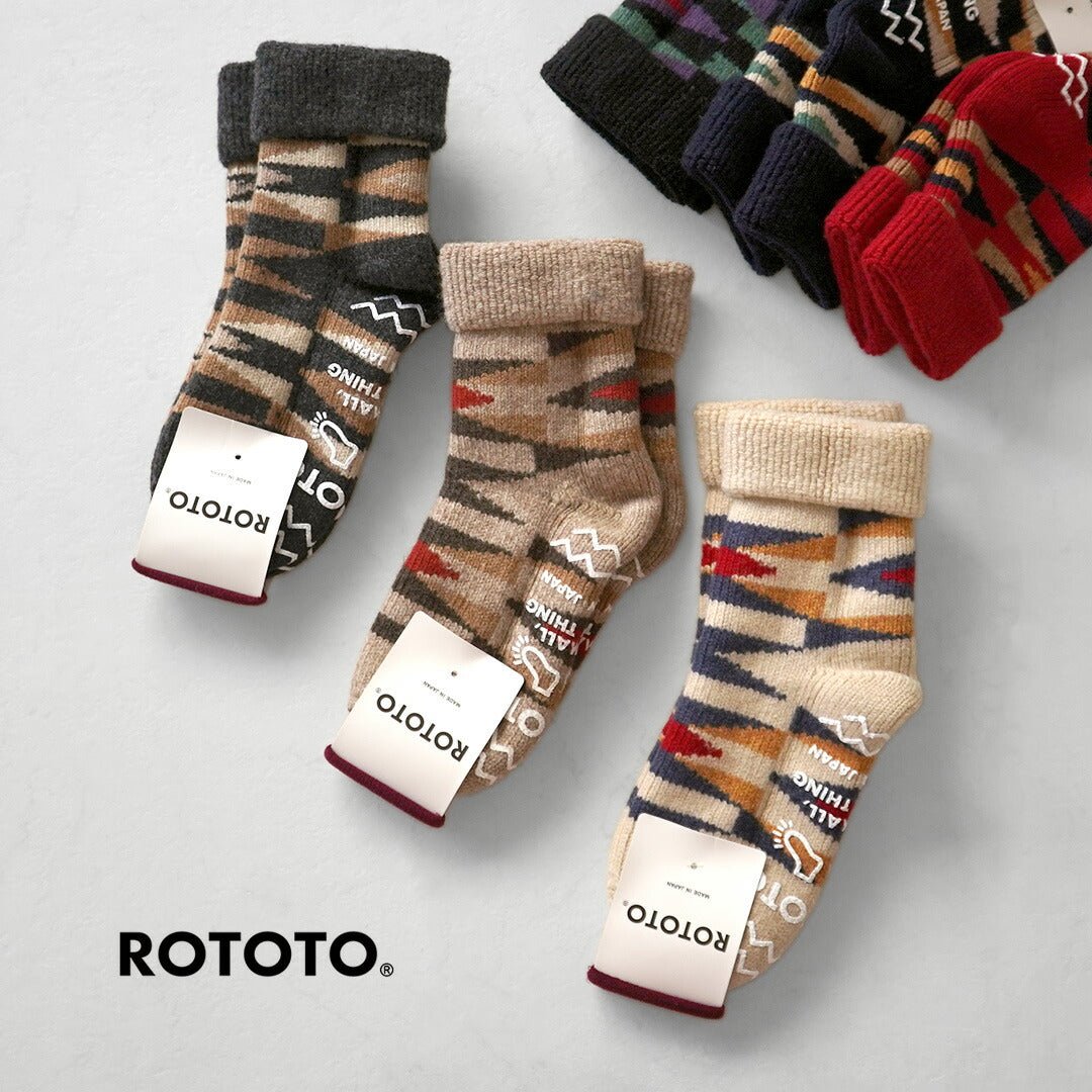 ROTOTO / 美利奴羊毛房间袜子 Native
