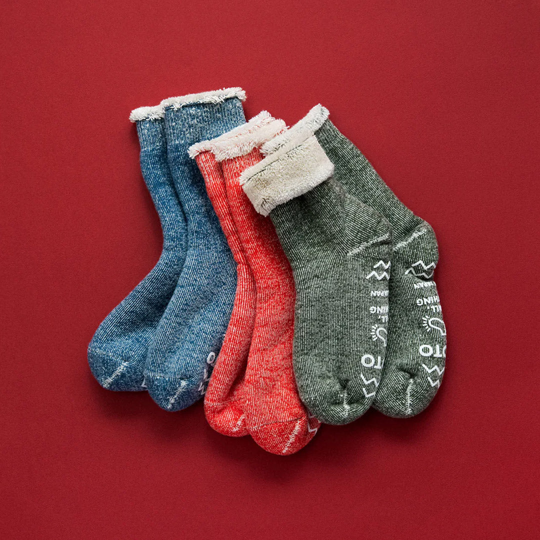 ROTOTO / Chaussettes de chambre double face – Shaggy Pile