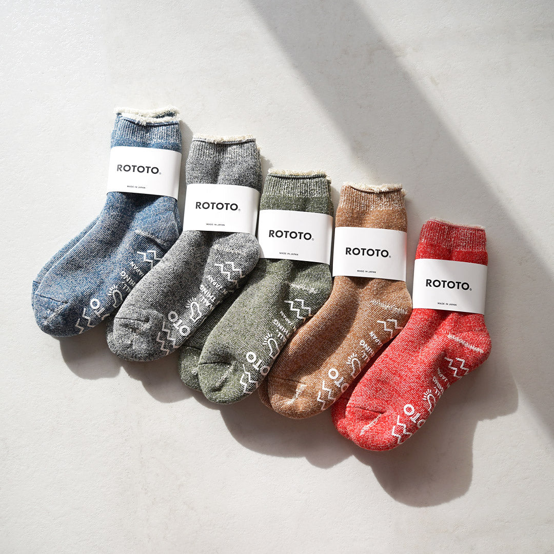 ROTOTO / Chaussettes de chambre double face – Shaggy Pile