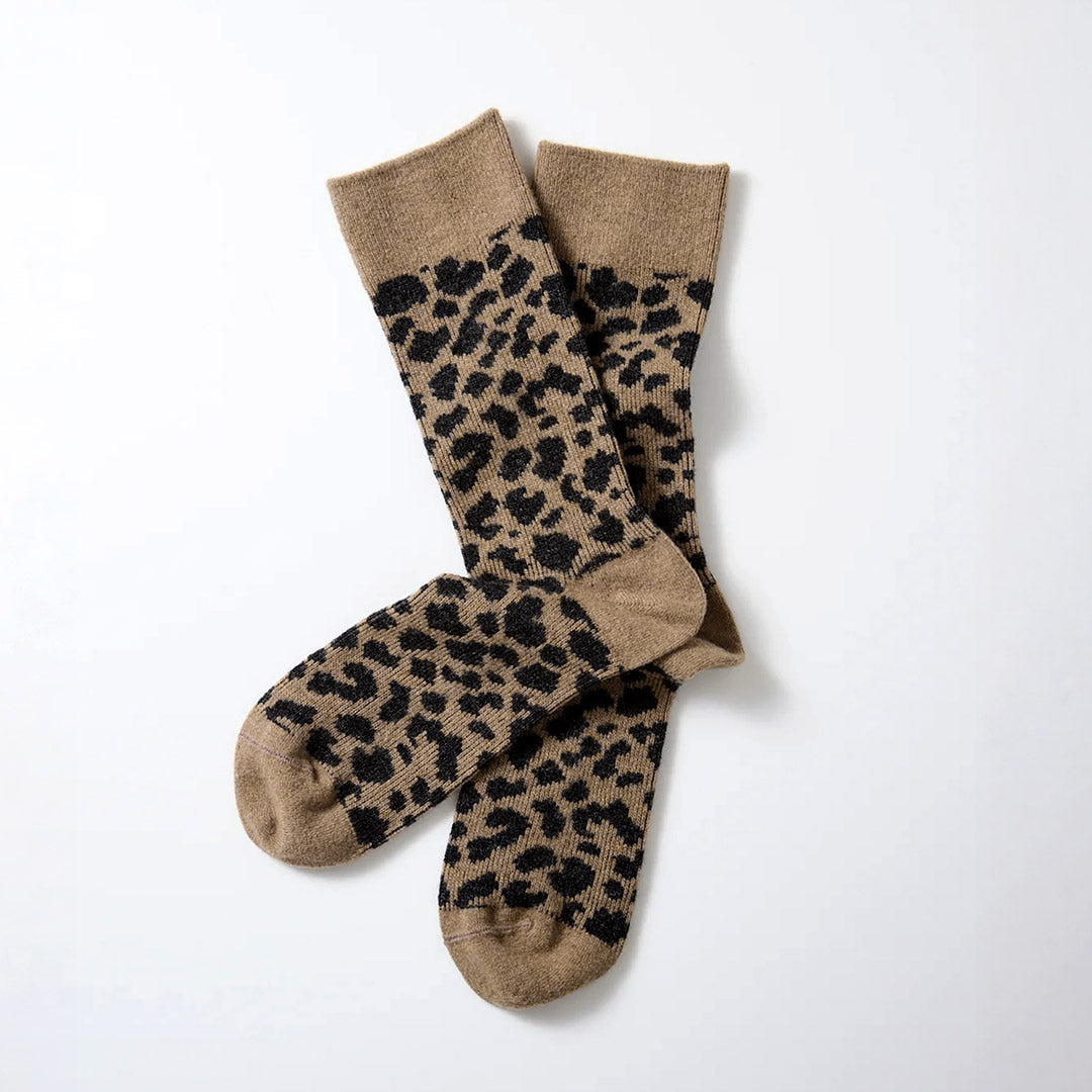 ROTOTO / Leopard Pattern Merino Socks
