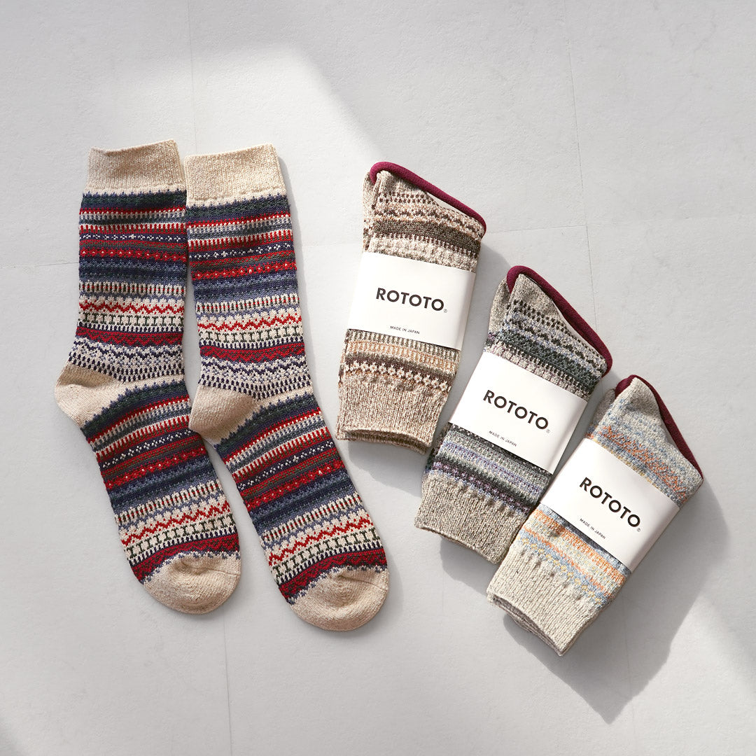 ROTOTO / Calcetines Estampado Nórdico