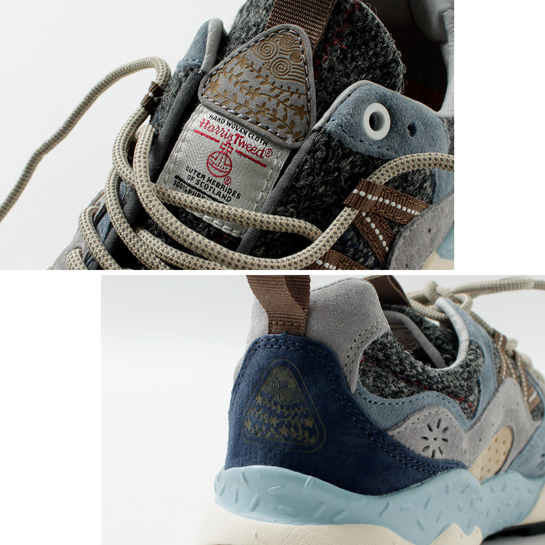 FLOWER MOUNTAIN / Yamano 3 Harris Tweed and Pig Suede Sneakers