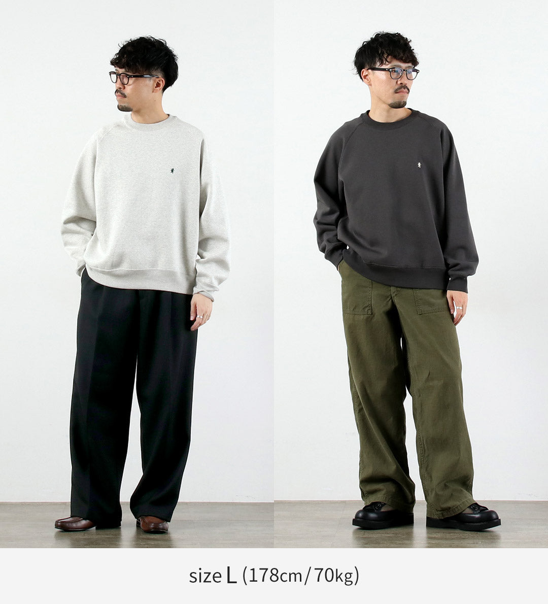GYMPHLEX / 摆袖圆领套头运动衫