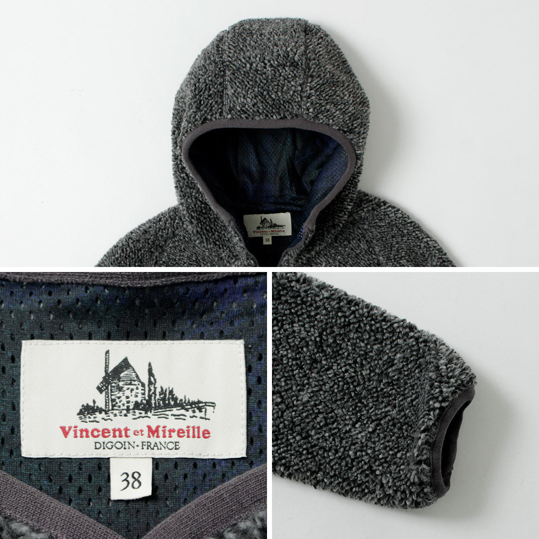 VINCENT ET MIREILLE / Boa Sudadera con capucha a cuadros