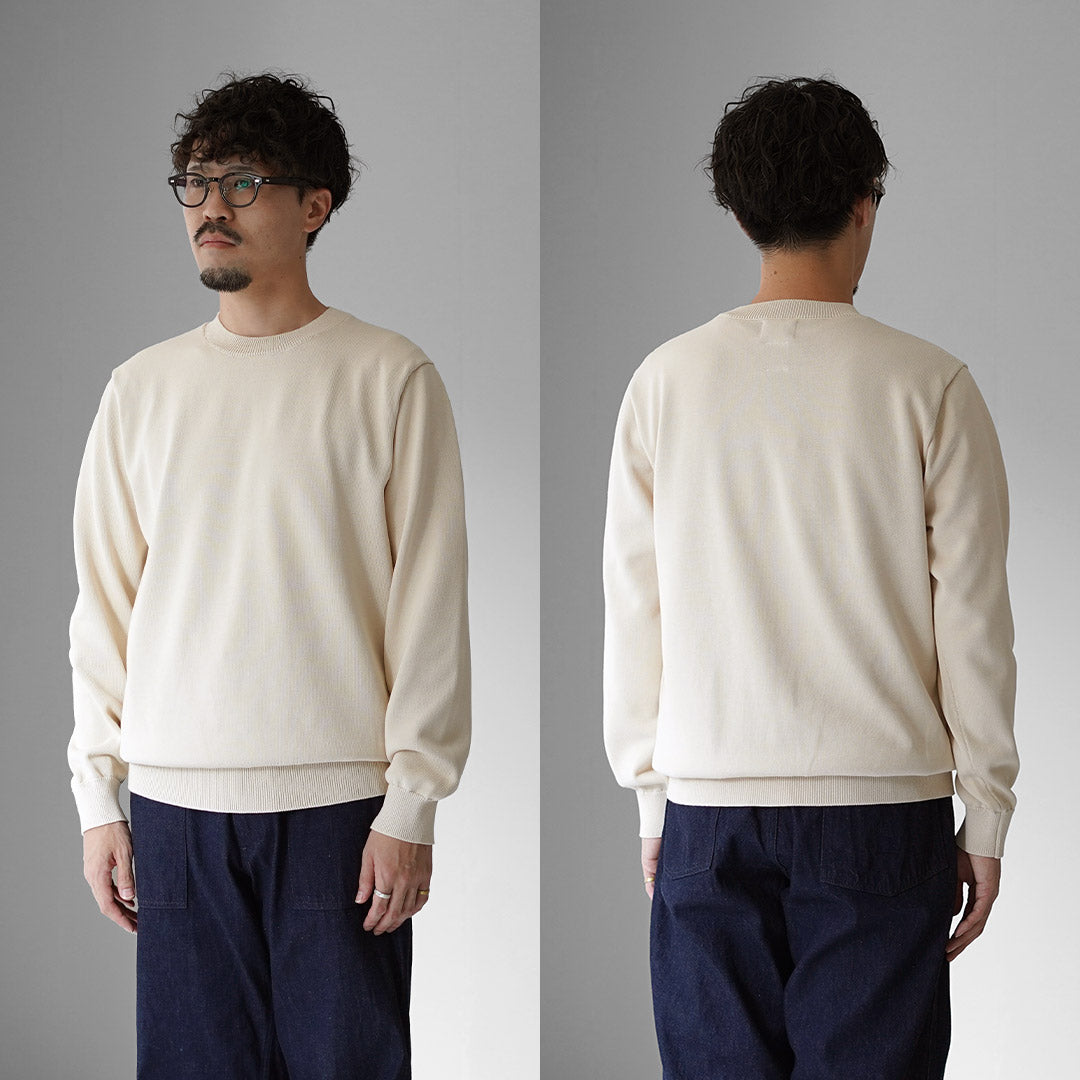 YONETOMI NEW BASIC / 硬質海島棉針織套頭衫
