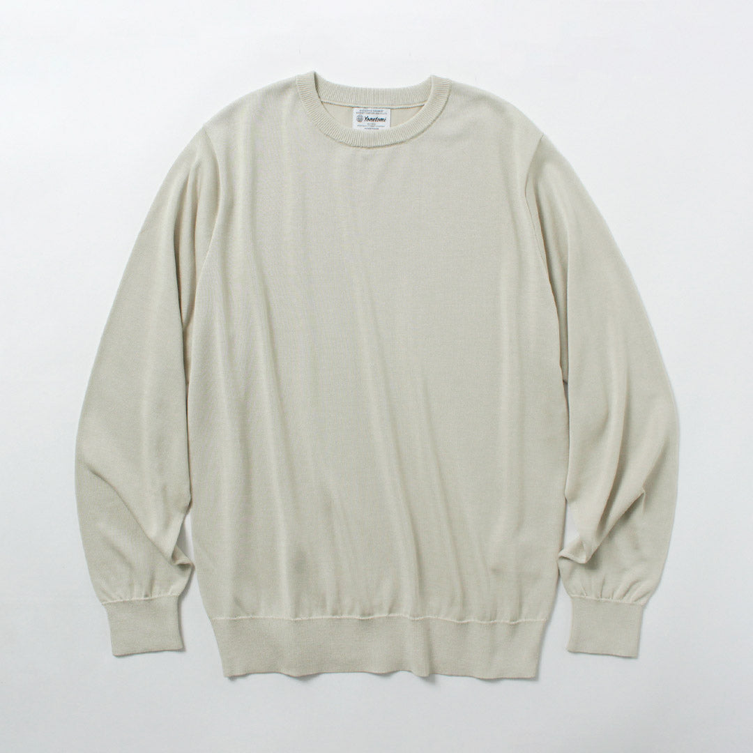 YONETOMI NEW BASIC / Crew Neck Silk Knit Pullover