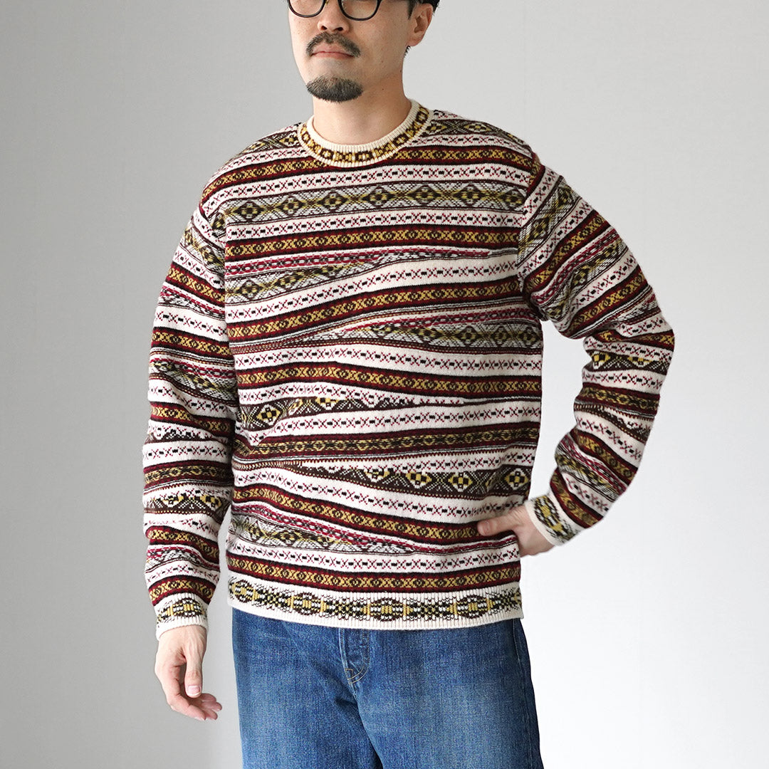 COOHEM / Crazy Fair Isle Knit Pullover