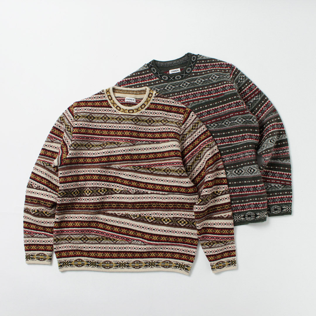 COOHEM / Jersey de punto Crazy Fair Isle