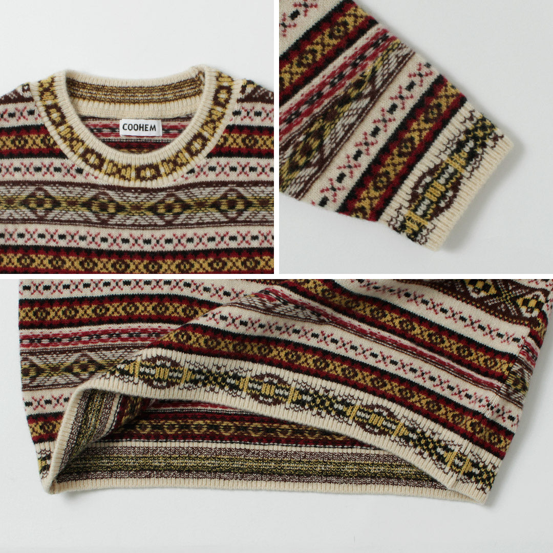 COOHEM / Jersey de punto Crazy Fair Isle