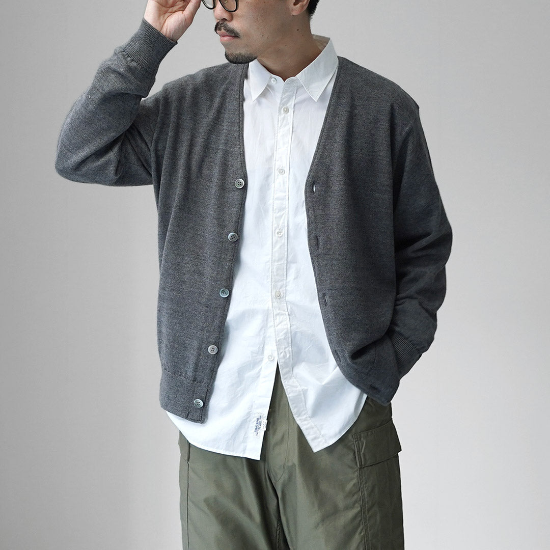 YONETOMI NEW BASIC / American Wool & Cotton Knit Cardigan