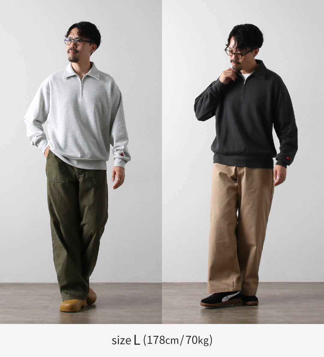 HEALTHKNIT / 彩色半拉鍊經典衛衣