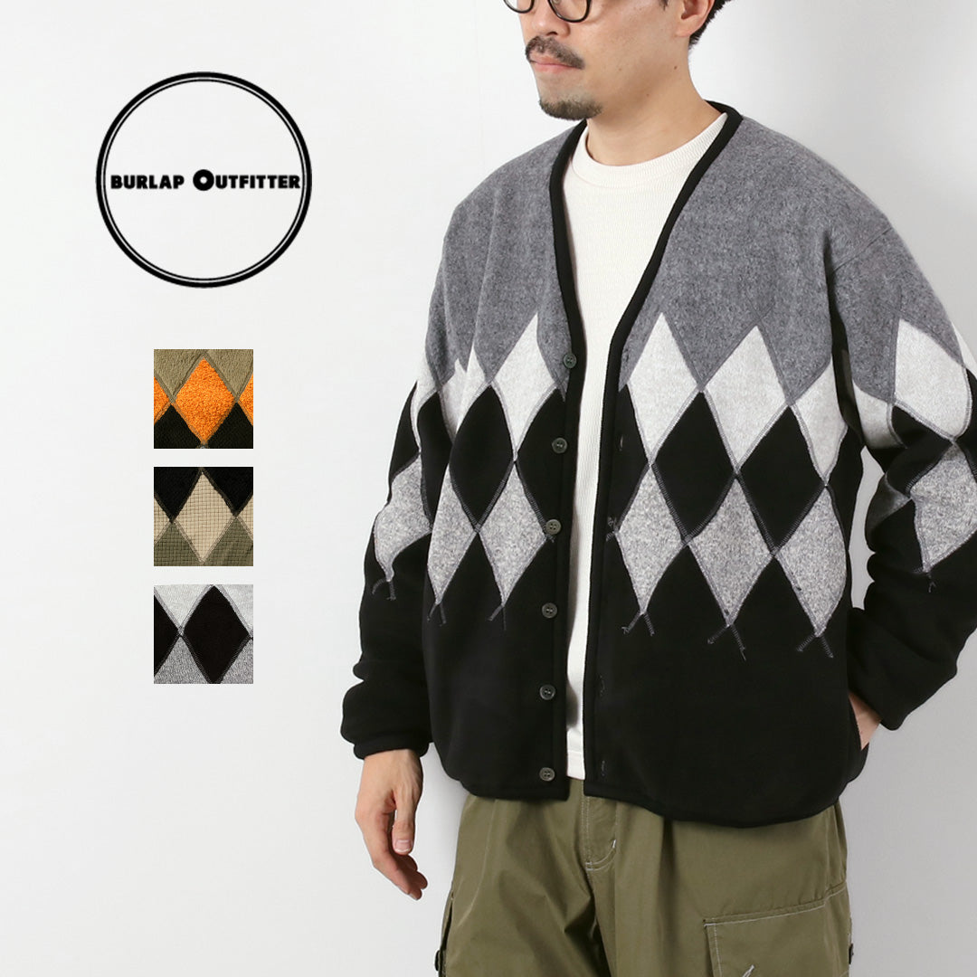 BURLAP OUTFITTER / 아가일 플리스 가디건