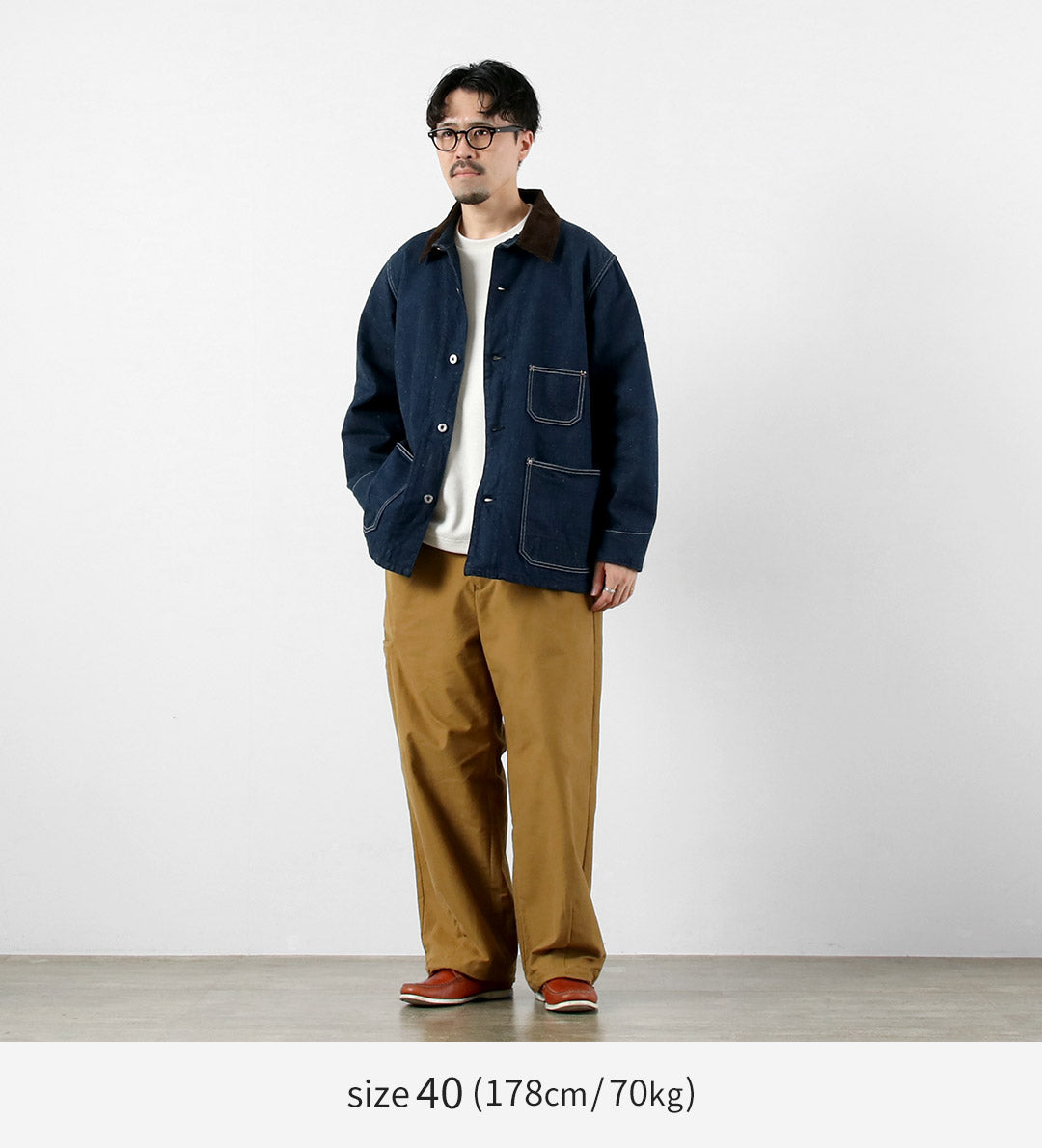 FOB FACTORY / F2456 담요 라이너가 포함된 데님 초어 재킷