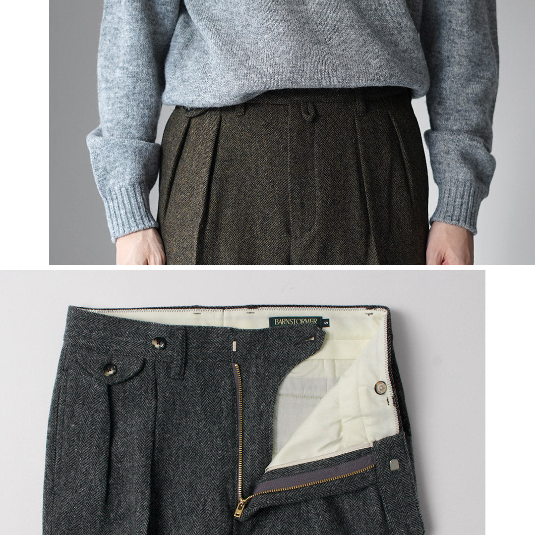 BARNSTORMER / Pantalons en tweed à chevrons