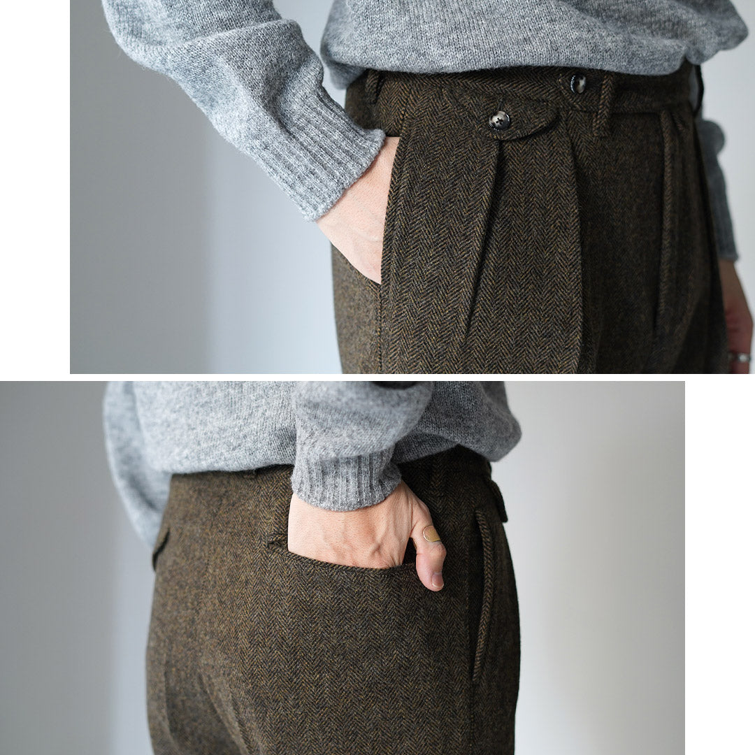 BARNSTORMER / Pantalons en tweed à chevrons