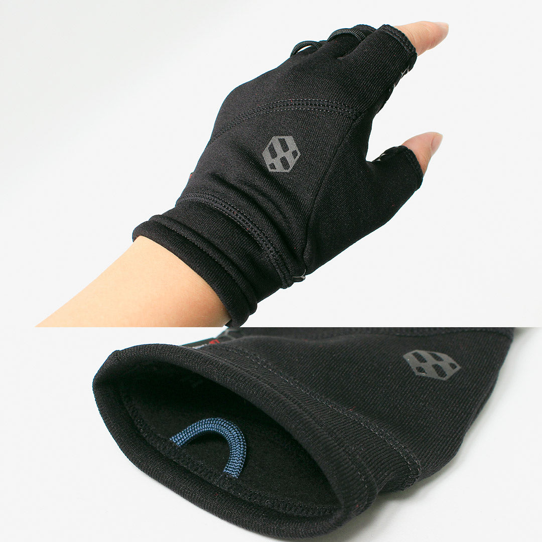 HANDSON GRIP / Liberty Guantes POLARTEC Power Stretch Pro de medio dedo